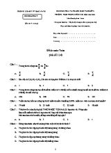 Đề kiểm tra năng lực đầu vào môn Toán Lớp 6 - Mã đề 134 - Năm học 2021-2022 - Trường Tiểu học Đại Phúc